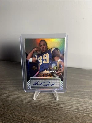 2004 UPPER DECK SIGNATURE REFLECTIONS STEVEN JACKSON RAMS AUTO CARD ROOKIE - Image 1 of 2