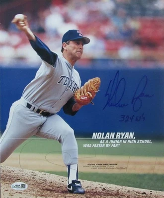 Nolan Ryan HOF Rangers Signed/Autographed Magazine Page JSA 200817 - Image 1 of 3