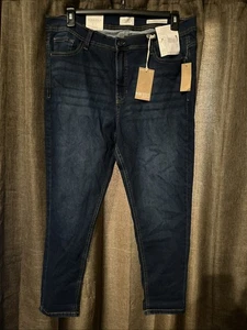 Pantalones de mezclilla Angles Forever Luxury clásicos convertibles azules ajustados 18w nuevos con etiquetas - Imagen 1 de 7