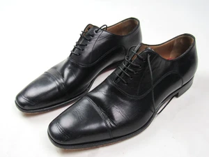 Christain Louboutin Paris Men's Cap Toe Black Leather Dress Shoes EU 42 / US 9 - Picture 1 of 12