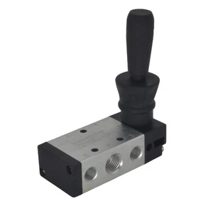 1PZ Nuovo 4H210-08 5/2 Vie 1/4" PT Leva Tirante Manuale Valvola Aria Pneumatica Controllo& - Foto 1 di 8