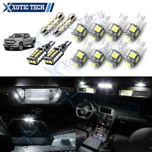 12 PIEZAS Interior LED + Kit de Bombillas de Licencia para Ford F150 F250 F350 Super Duty - Imagen 1 de 12
