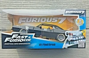 JADA 1/24 FAST & FURIOUS LETTY'S BLACK PLYMOUTH BARRACUDA W/ GRAY HOOD 97195 F/S - Picture 1 of 10