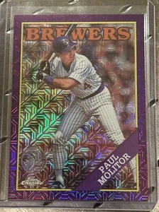 2023 TOPPS SERIES 2 1988 SILVER PURPLE MOJO PAUL MOLITOR HOF #2T88C-85 /75 - Picture 1 of 3
