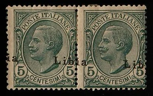 LIBIA - 1915 - Leoni 5 cent. - Varietà "Sovrast. fortemente spostata" - Imagen 1 de 1