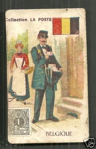 Belgium België Belgique Postman stamp Map Flag ca 1899 - Picture 1 of 2