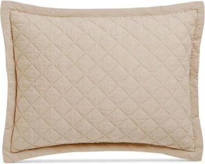 Martha Stewart Broadstitch Diamantes Lino/Algodón Estándar Simula Color TAN Foto 1 de 3