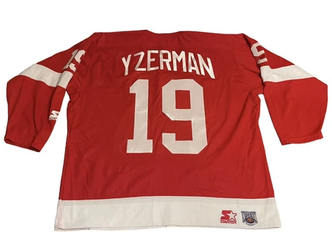 Vintage Detroit Red Wings Steve Yzerman Jersey 90’s Starter Sz XL Hockey NHL Cover