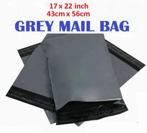 Bolsas de correo grises de 17"" x 22"" sello fuerte impermeable poste embalaje 43 cmx56 cm - Imagen 1 de 1