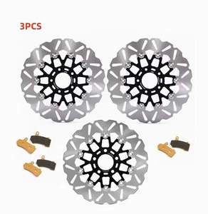 Floating Front Rear 11.8" Brake Rotors & Pads for Harley Touring Road King 08-16 - Picture 1 of 11