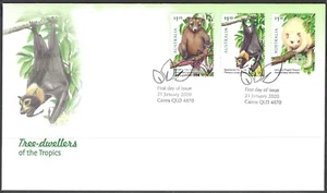 Australia - 2020 First Day Cover - Tree Dwellers of the Tropic - Sheet Stamps - Picture 1 of 1