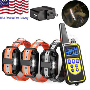 2600FT Rechargeable Dog Training Collar with Remote Shock Beep Waterproof Collar
