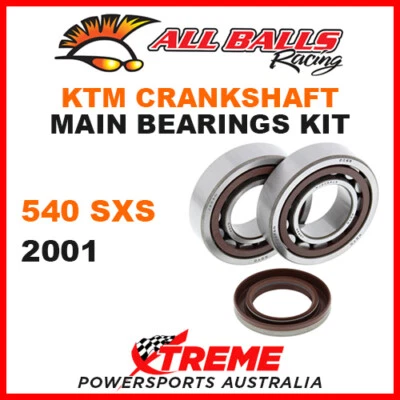 All Balls 24-1106 KTM 540SXS 540 SXS 2001 Crankshaft Main Bearings MX — 第 1/2 张图片