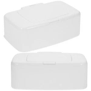 2pcs Wipes Box Wipes Storage Container Portable Wipes Dispenser Box for Home - Picture 1 of 12