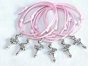 6 BALLERINA BALLET FRIENDSHIP BRACELETS, DANCE, PARTY BAG FILLERS Prizes FAVOURS - Picture 1 of 1