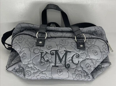 Bolsa de viagem acolchoada Thirty One tamanho médio cinza 8 x 9 x 19 acolchoada - Imagem 1 de 4