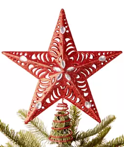 Holiday Lane Weihnachtsjubel verziert ausgeschnittene Baumspitze, - Bild 1 von 2