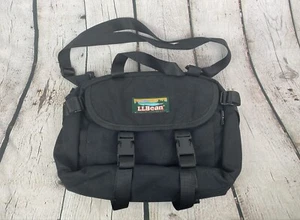 Vintage LL Bean Waist Pack Hiking Adjustable Black Compartment Zip Bag EUC - Picture 1 of 7
