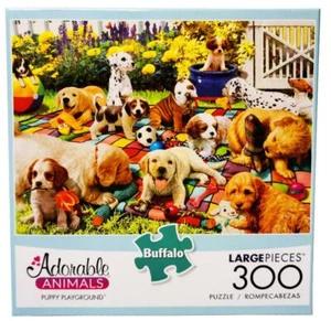 Juegos de Búfalo Animales Adorables Cachorros Patio de Recreo 300 Piezas Grande Rompecabezas - Imagen 1 de 1