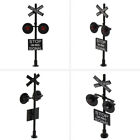 2pcs HO Scale 1:87 Model Railroad Crossing Block Signals Two-heads Red LEDs