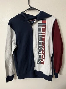 BOYS TOMMY HILFIGER SZ Large 16/18 HOODIE BLUE - Picture 1 of 5
