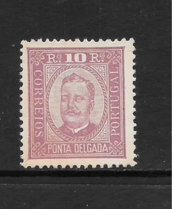 PONTA DELGADA SCOTT 2 MNG VF - 1892 10r REDDISH VIOLET ISSUE - KING CARLOS - Imagen 1 de 2