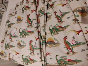 Cath Kidston Dinosaur Black Out Curtains Pair - Picture 1 of 7