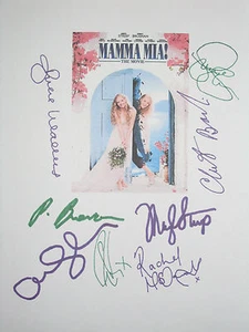 Guión de película firmado MAMMA MIA Amanda Seyfried Meryl Streep Pierce Brosnan reimpresión - Imagen 1 de 1