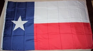 Texas Flagge volle Größe 3 x 5 Polyester TX Tex Lone Star State Banner mit Ösen - Bild 1 von 3