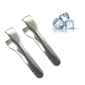 Stainless Steel Ice Tongs with Sawteeth for Ice Bucket Ice Sugar Cubes Coffee... - Picture 1 of 6