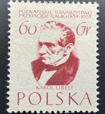 Poland stamps 1957  100th Anniversary of the Poznan Society of Science - Image 1 of 2