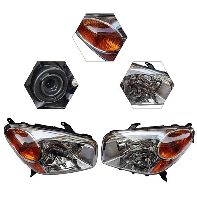 Fit For 2004-2005 Toyota RAV4 Left & Right Headlights Halogen A Pair Headlamps - Imagem 1 de 4