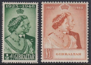 Gibraltar - 1948 Silver Wedding Set SG 134/5 MNH Cv £ 60 [E8119] - Bild 1 von 2