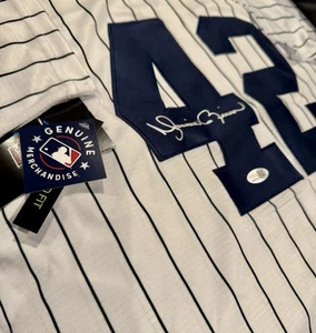 NEW YORK YANKEES MARIANO RIVERA SIGNED AUTO JERSEY PINSTRIPE WITH 98WS PATCH JSA - Picture 1 of 5