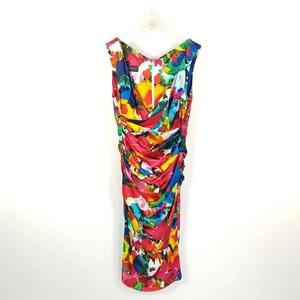Vestido de seda Talbot Runhof mujer talla 40 multicolor seda elástico vestido - Imagen 1 de 9