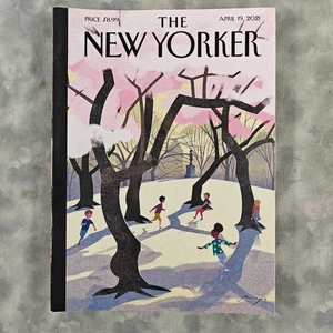 The New Yorker Magazine April 19, 2021 Cherry Blossoms Central Park Cover £8.99 - Picture 1 of 1