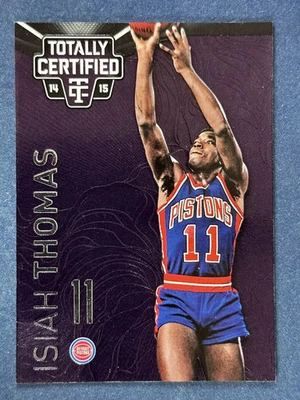 Pistones Isaiah Thomas #130 púrpura totalmente certificados Panini 2014-15/49 Foto 1 de 2