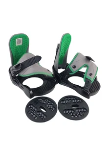Burton Progression Snowboard Bindings Youth XS Green Fits Sizes 1k-4k - Picture 1 of 4