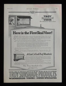 1921 Troy Parasole Visiera Parabrezza Sure Spark Stanley Auto Newton MA Troy OH - Foto 1 di 2