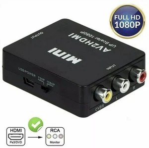 RCA to HDMI Converter Adapter AV 1080P For TV Audio Video Composite CVBS AV2HDMI - Photo 1 sur 3