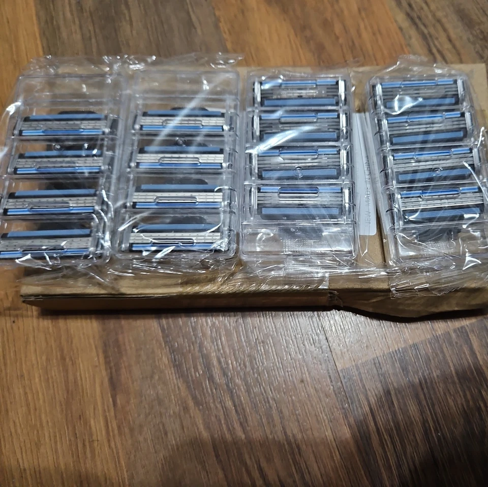 16 Pcs Razor Blades Compatible with Mach 3 for Men,