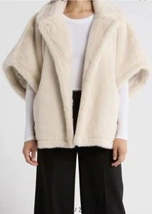 Faux Fur Capelet Teddy Short Sleeves Coat by Rebecca Minkoff NWT Size XS - Bild 1 von 11