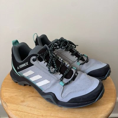 Adidas Terrex AX3 Mujer Trail Senderismo Zapatos Gris Azul Teal 8.5 Agarre Continental Foto 1 de 4