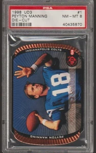 1998 UD3 Upper Deck Die-Cut #1 PEYTON MANNING Colts RC #'d /2000 Rookie PSA 8 - Picture 1 of 1