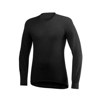 Woolpower Crewneck 200 Rundhalshemd schwarz Langarm-Shirt