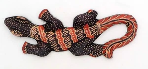 Figura de madera figura de pared gecko gecko de pared Asia Indonesia Java Batik N°13 - Imagen 1 de 2