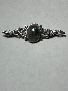 ELEGANTE Jugendstil Vintage PERLE Brosche mit aufwendigem SILBER Design ^ - Bild 1 von 9