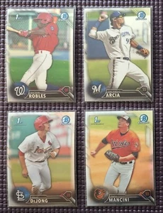 2016 Bowman Chrome Prospects 1st Bowman RCs Mancini Dejong Arcia Robles Mint - Picture 1 of 2