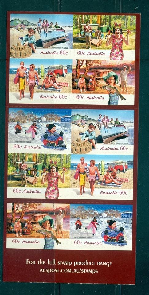 Australia - Sc# 3360b. 2010 Weekend Vacations. Cplt NH Booklet. $12.50. - Image 1 of 1