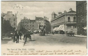 THE FOOT OF THE WALK, LEITH - Edinburgh Postcard - TRAM (P4372) - Picture 1 of 2